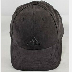 Adidas Climalite Gray Adjustable Hat  Strapback Saturday Cap Suede